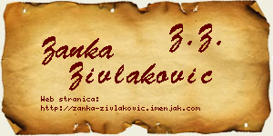 Žanka Zivlaković vizit kartica